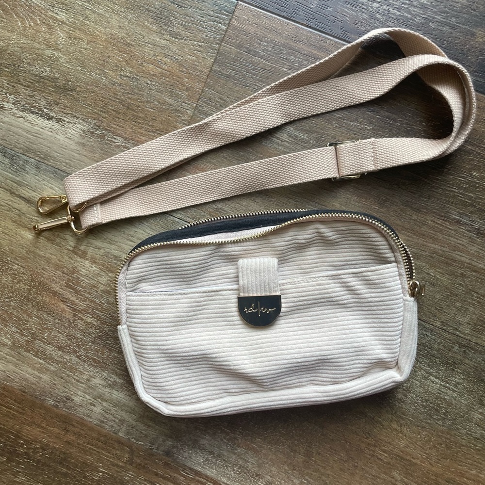 Rad Rev Cream Corduroy Double Zip Sling